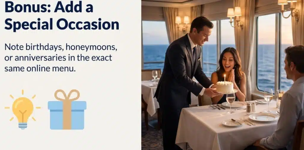 A couple celebrates a special occasion with cake at a restaurant, highlighting personalized dining experiences.